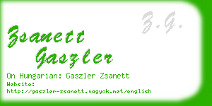 zsanett gaszler business card